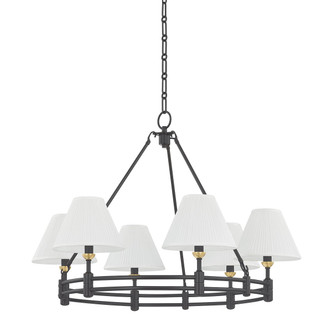 Hudson Valley - MDS1800-AGB/DB - Six Light Chandelier - Howard - Aged Brass