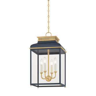 Hudson Valley - MDS2400-AGB/DBL - Four Light Lantern - Houghton - Aged Brass