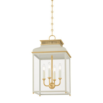 Hudson Valley - MDS2400-AGB/OW - Four Light Lantern - Houghton - Aged Brass