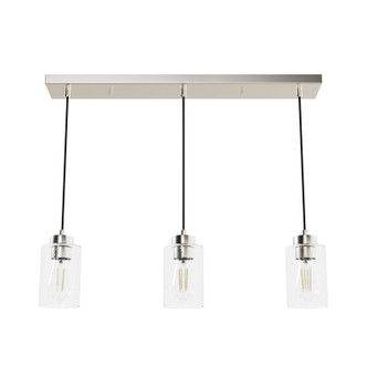 Hunter - 13068 - Three Light Pendant - Hartland - Brushed Nickel