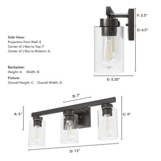 Hartland Three Light Bathroom Vanity (13079)