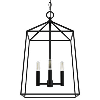 Hunter - 13095 - Four Light Pendant - Fair Oaks - Matte Black