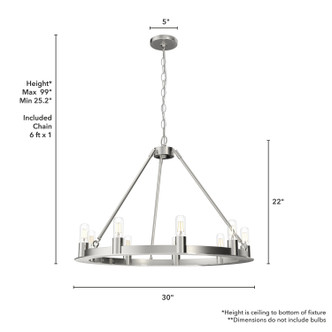 Saddlewood Nine Light Chandelier (19031)