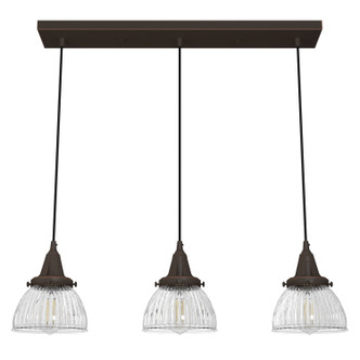 Hunter - 19142 - Three Light Linear Cluster - Cypress Grove - Onyx Bengal