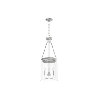 Hunter - 19154 - Three Light Pendant - Devon Park - Brushed Nickel