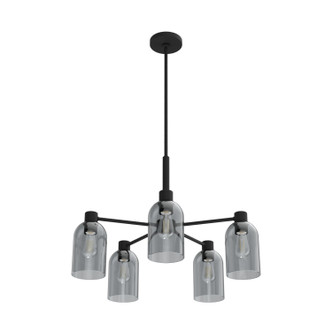 Hunter - 19198 - Five Light Chandelier - Lochemeade - Natural Black Iron