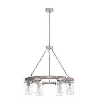 Hunter - 19211 - Six Light Chandelier - Devon Park - Brushed Nickel