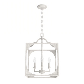 Hunter - 19286 - Four Light Pendant - Highland Hill - Distressed White Hunter - 19286 - Four Light Pendant - Highland Hill - Distressed White