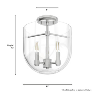 Sacha Three Light Flush Mount (19321)