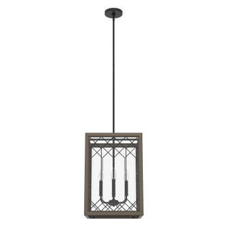 Hunter - 19371 - Four Light Lantern - Chevron - Rustic Iron