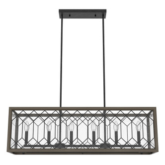 Hunter - 19373 - Six Light Chandelier - Chevron - Rustic Iron