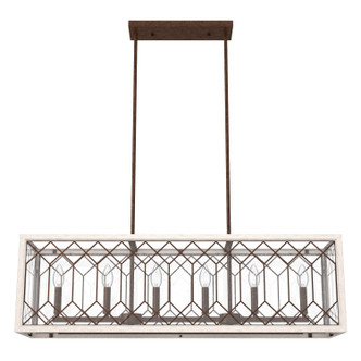 Hunter - 19374 - Six Light Chandelier - Chevron - Textured Rust