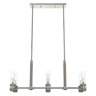 Hunter - 19471 - Six Light Chandelier - River Mill - Brushed Nickel