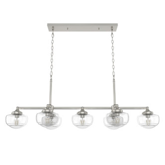 Hunter - 19493 - Seven Light Chandelier - Saddle Creek - Brushed Nickel