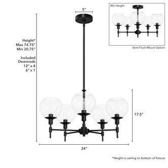 Xidane Five Light Chandelier (19510)