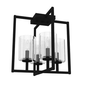 Hunter - 19546 - Four Light Flush Mount - Kerrison - Natural Black Iron