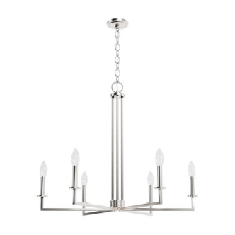 Hunter - 19621 - Six Light Chandelier - Bearden - Brushed Nickel