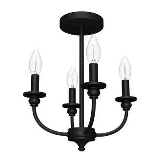 Hunter - 19642 - Four Light Flush Mount - Southcrest - Matte Black
