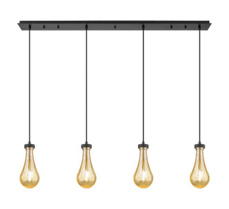 Innovations - 124-451-1P-BK-G451-5ME - Four Light Linear Pendant - Downtown Urban - Matte Black