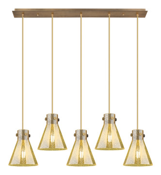 Innovations - 125-410-1PS-BB-G411-8ME - Five Light Linear Pendant - Downtown Urban - Brushed Brass