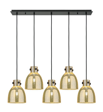Innovations - 125-410-1PS-BK-G412-8ME - Five Light Linear Pendant - Downtown Urban - Matte Black