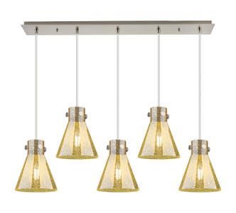 Innovations - 125-410-1PS-SN-G411-8ME - Five Light Linear Pendant - Downtown Urban - Brushed Satin Nickel