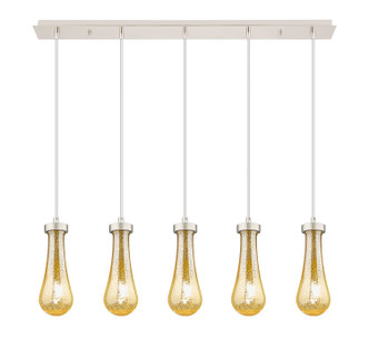 Innovations - 125-451-1P-PN-G451-4ME - Five Light Linear Pendant - Downtown Urban - Brushed Polished Nickel