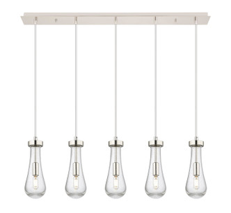 Innovations - 125-451-1P-PN-G451-4SDY - Five Light Linear Pendant - Downtown Urban - Brushed Polished Nickel