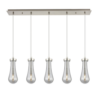 Innovations - 125-451-1P-SN-G451-4SM - Five Light Linear Pendant - Downtown Urban - Brushed Satin Nickel