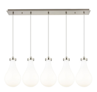 Innovations - 125-451-1P-SN-G451-7GWH - Five Light Linear Pendant - Downtown Urban - Brushed Satin Nickel