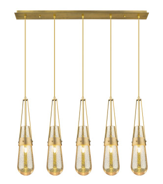 Innovations - 125-452-1P-BB-G452-4ME - Five Light Linear Pendant - Downtown Urban - Brushed Brass