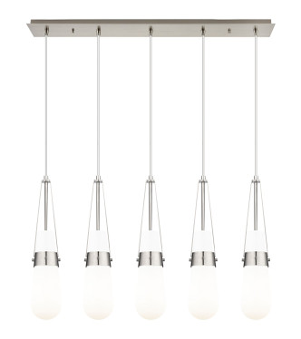 Innovations - 125-452-1P-SN-G452-4GWH - Five Light Linear Pendant - Downtown Urban - Brushed Satin Nickel