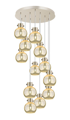 Innovations - 126-410-1PS-PN-G410-8ME - 12 Light Pendant - Newton - Polished Nickel