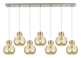 Innovations - 127-410-1PS-SN-G410-8ME - Seven Light Linear Pendant - Newton - Brushed Satin Nickel