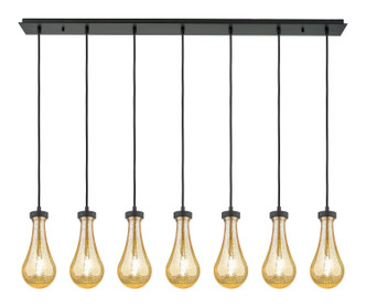 Innovations - 127-451-1P-BK-G451-5ME - Seven Light Linear Pendant - Downtown Urban - Matte Black