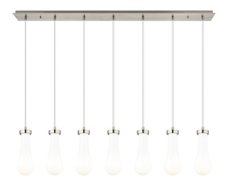 Innovations - 127-451-1P-SN-G451-4GWH - Seven Light Linear Pendant - Downtown Urban - Brushed Satin Nickel