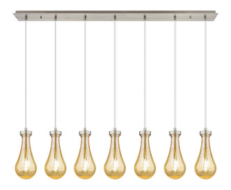 Innovations - 127-451-1P-SN-G451-5ME - Seven Light Linear Pendant - Downtown Urban - Brushed Satin Nickel