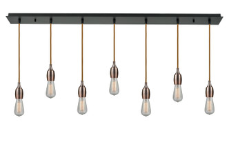 Innovations - 127BK-10CR-3AC - Seven Light Linear Pendant - Chelsea - Matte Black