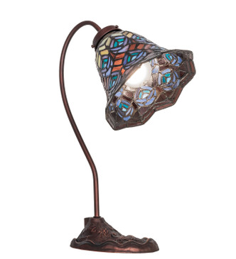 Tiffany Peacock Feather One Light Desk Lamp (247790) Tiffany Peacock Feather One Light Desk Lamp (247790)