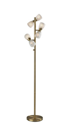 Adesso Home - 3863-21 - LED Floor Lamp - Nina - Antique Brass