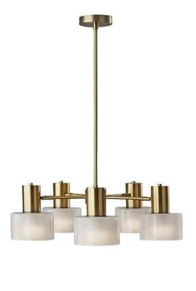 Adesso Home - 3938-21 - Five Light Chandelier - Rhodes - Antique Brass