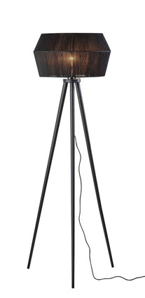 Adesso Home - 3960-01 - Floor Lamp - Montana - Black Wood
