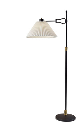 Adesso Home - 3969-01 - Floor Lamp - Elijah - Black & Antique Brass