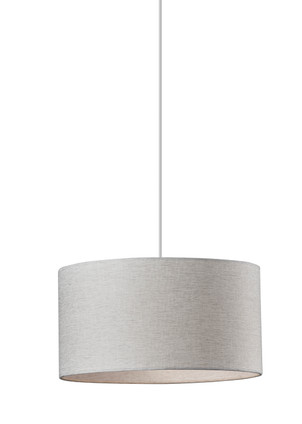 Adesso Home - 4001-02 - One Light Pendant - Harvest - Light Grey Textured Fabric
