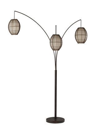 Adesso Home - 4026-26 - Three Light Floor Lamp - Maui - Antique Bronze