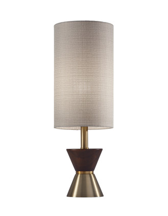 Adesso Home - 4268-21 - Table Lamp - Carmen - Antique Brass/Walnut Rubberwood