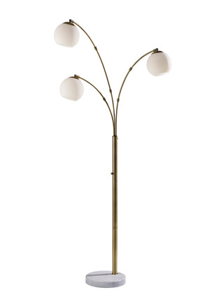 Adesso Home - 4316-21 - Three Light Floor Lamp - Remi - Antique Brass