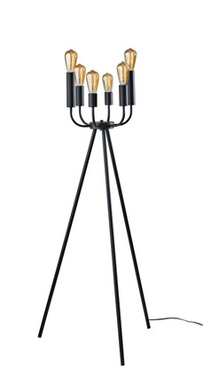 Adesso Home - 6199-01 - Six Light Floor Lamp - Rory - Black