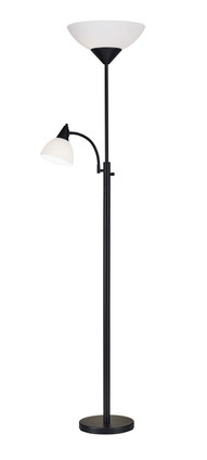 Adesso Home - 7202-01 - Two Light Torchiere - Piedmont - Black