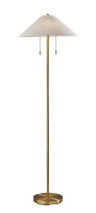 Adesso Home - 9401-21 - Two Light Floor Lamp - Claremont - Antique Brass